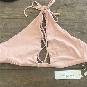 Beach Bunny Light Pink Halter Bikini Top